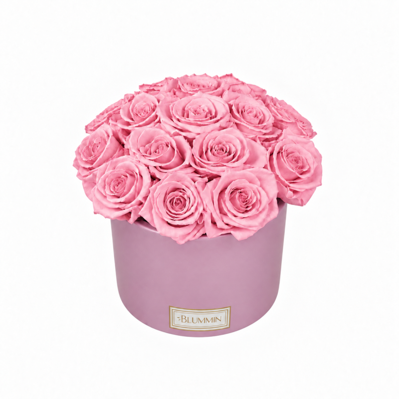 Kauasäilivad 15 roosat roosi roosas keraamikas bukett (Bridal Pink).png