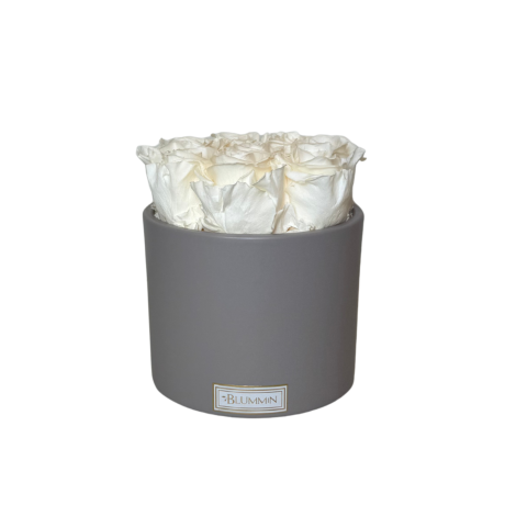 9 ROSES - BEIGE CERAMIC WITH CHAMPAGNE ROSES