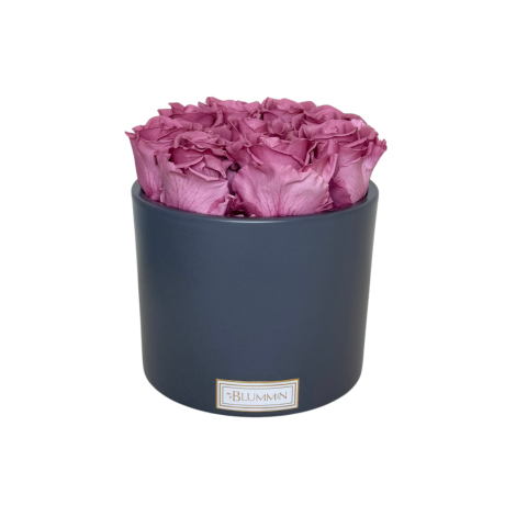 9 ROSES - DARK GREY CERAMIC WITH CHAMPAGNE ROSES