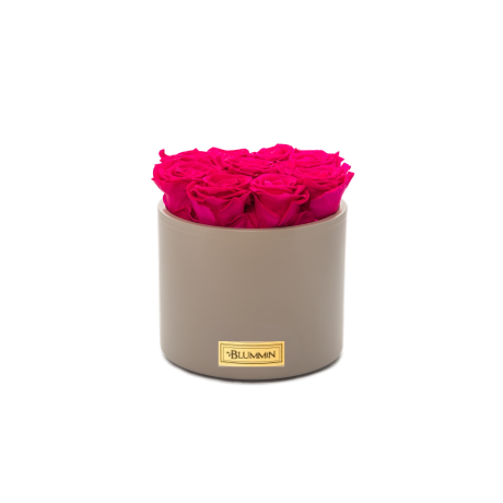 BEEZ KERAAMIKA HOT PINK KAUASÄILIVATE ROOSIDEGA - 9 ROOSI
