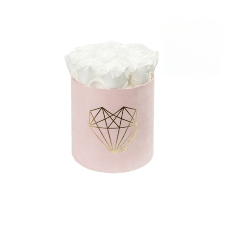 -25% MEDIUM LOVE - HELEROOSA SAMETKARP WHITE ROOSIDEGA