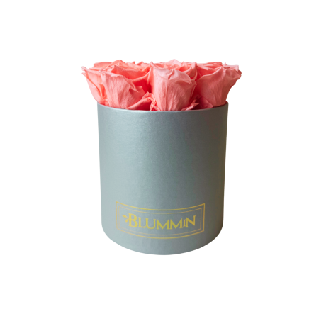  MEDIUM BLUMMIN WHITE VELVET BOX WITH YELLOW ROSES