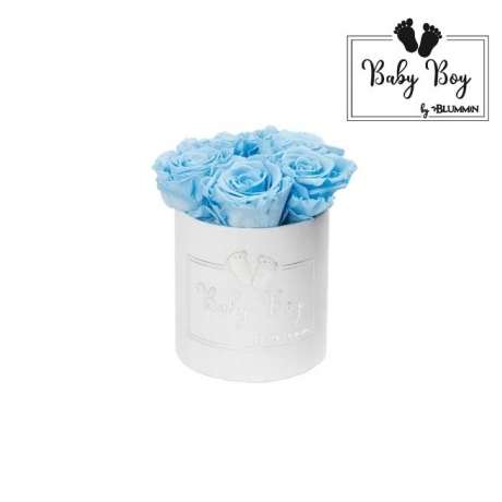 BABY BOY MIDI VALGE SAMETKARP BABY BLUE ROOSIDEGA