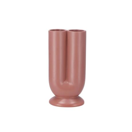 DUSTY PINK HAND MADE CERAMIC VASE BALI 26 cm
