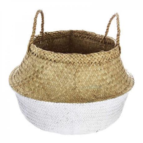 SEAGRASS BASKET (NATURAL + WHITE)