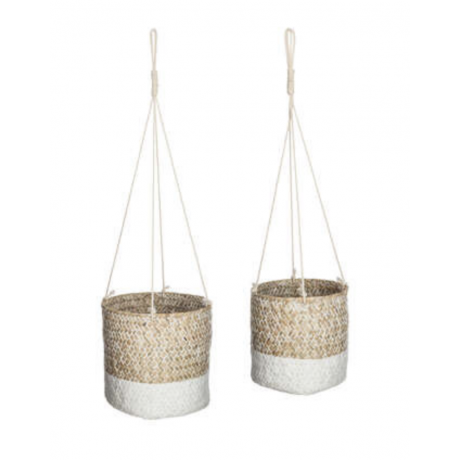 HANGING SEAGRASS BASKETS, 2 st