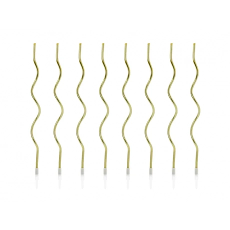 BIRTHDAY CANDLES CURL, MIX, 14CM (1 PKT / 8 PC.)