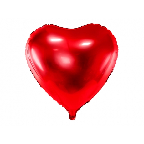 RED HEART FOIL BALLOON - 45 CM (БЕЗ ГЕЛИЯ)