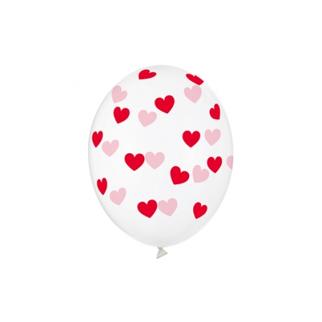 RED HEARTS LATEX BALLOON - 30 cm 