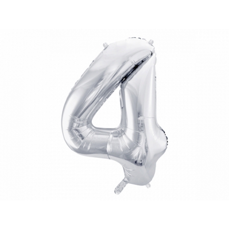 NR. 4 SILVER FOLIUM BALLOON - 86 cm (БЕЗ ГЕЛИЯ)