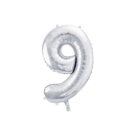 NR. 9 SILVER FOLIUM BALLOON - 86 cm (БЕЗ ГЕЛИЯ)