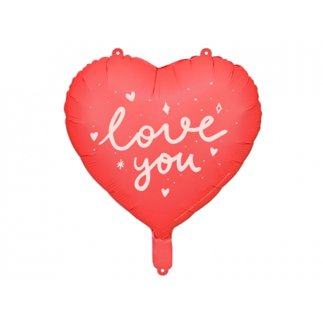 RED HEART "LOVE YOU" FOIL BALLOON - 45 CM