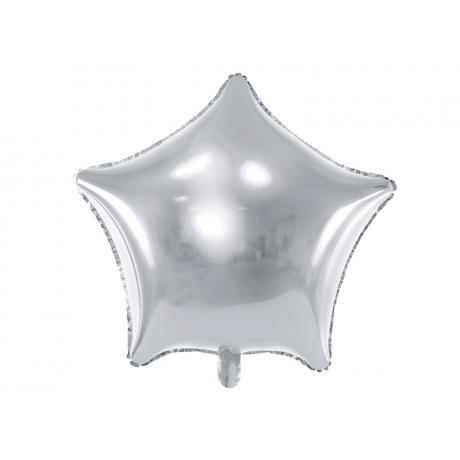 SILVER STAR FOIL BALLOON - 48 cm (БЕЗ ГЕЛИЯ)