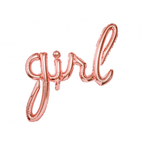 GIRL ROSE GOLD FOIL BALLOON - 77x70 cm