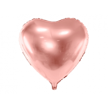 PINK HEART FOIL BALLOON - 45 cm (БЕЗ ГЕЛИЯ)