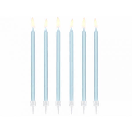 BLUE BIRTHDAY CANDLES - 12 PCS