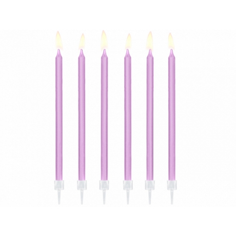  BIRTHDAY CANDLES LILAC  12,5 CM - 12 PCS