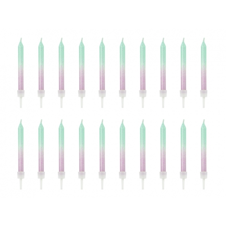 BIRTHDAY CANDLES OMBRE - 20 PCS