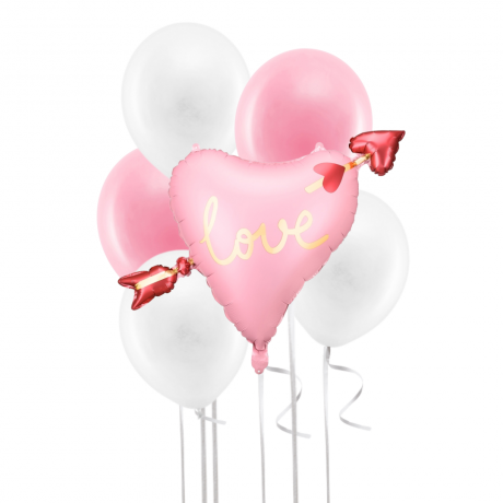 BALLOON COMBO -  PINK/WHITE LOVE