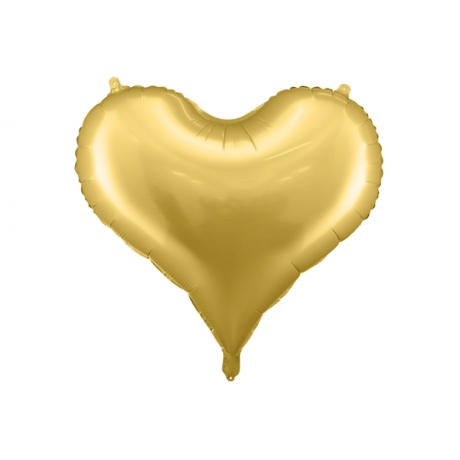 GOLDEN HEART BIG FOIL BALLOON - 75 x 64,5 cm