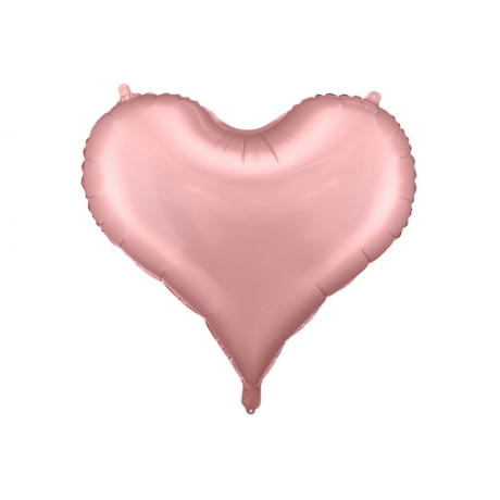 PASTEL PINK HEART BIG FOIL BALLOON - 75 x 64,5 cm (БЕЗ ГЕЛИЯ)