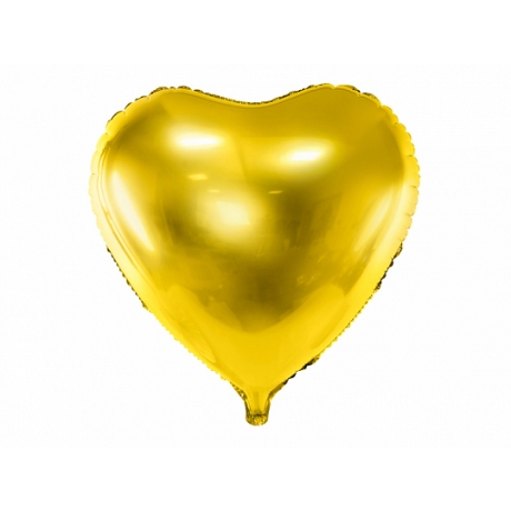 GOLDEN HEART FOIL BALLOON - 61 cm (БЕЗ ГЕЛИЯ)