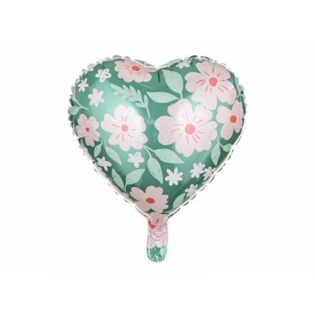 FLOWER HEART FOIL BALLOON - 45 CM (БЕЗ ГЕЛИЯ)