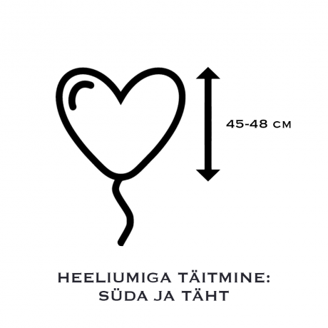 HEELIUMIGA TÄITMINE 45-48 cm