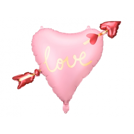 PINK HEART "LOVE" FOLIUM BALLOON - 74x51 cm (БЕЗ ГЕЛИЯ)
