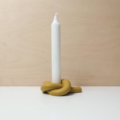 -30% KNOT MUSTARD CANDLESTICK