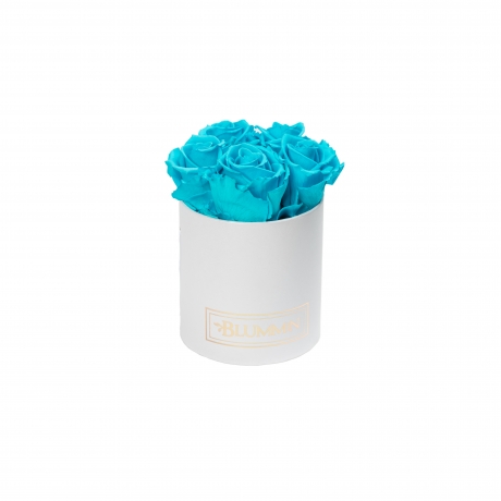 MIDI BLUMMiN - WHITE BOX AQUAMARINE ROSES