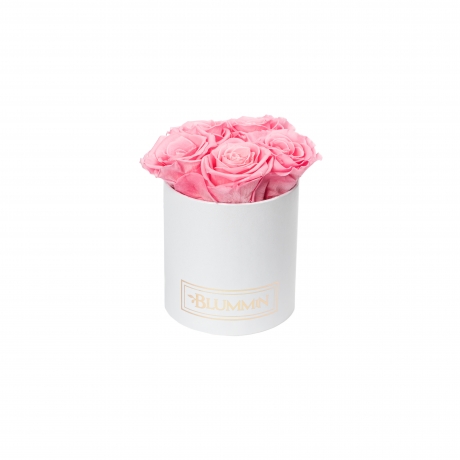 MIDI BLUMMiN WHITE BOX WITH BABY PINK ROSES