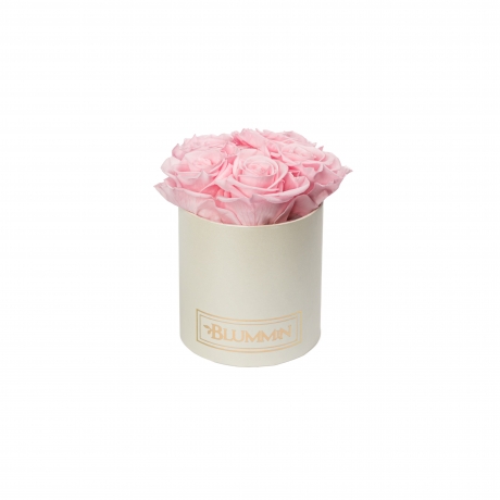 BLUMMIN MIDI CREAMY BOX WITH BRIDAL PINK ROSES