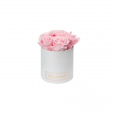 MIDI BLUMMiN- WHITE BOX WITH BRIDAL PINK ROSES