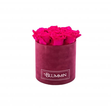 MEDIUM BLUMMiN - FUKSIA SAMETKARP HOT PINK ROOSIDEGA