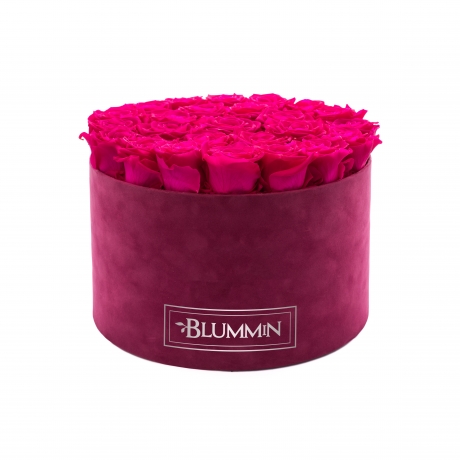 EXTRA LARGE BLUMMiN - FUKSIA SAMETKARP HOT PINK ROOSIDEGA