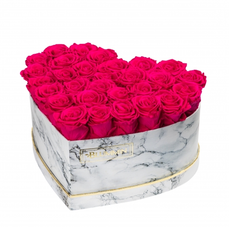 -20% HOT PINK ROOSIDEGA SÜDAMEKUJULINE LILLEKARP - 29-31 ROOSIGA