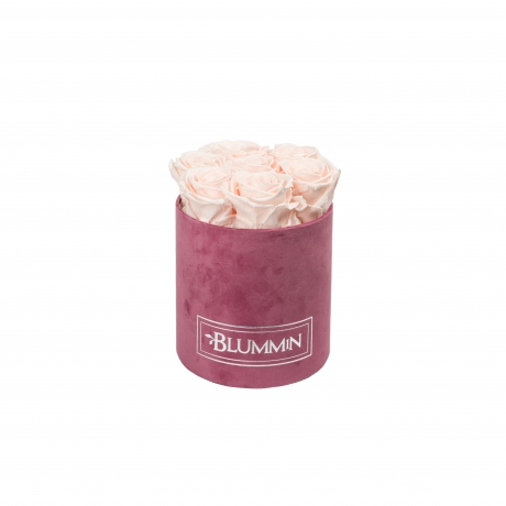 SMALL BLUMMiN - LIGHT PURPLE VELVET BOX WITH ICE PINK ROSES