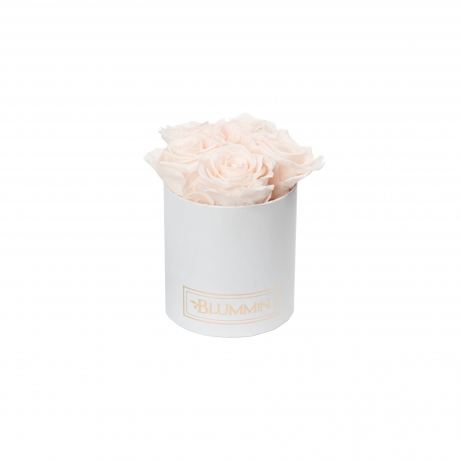 MIDI WHITE BOX WITH ICE PINK ROSES