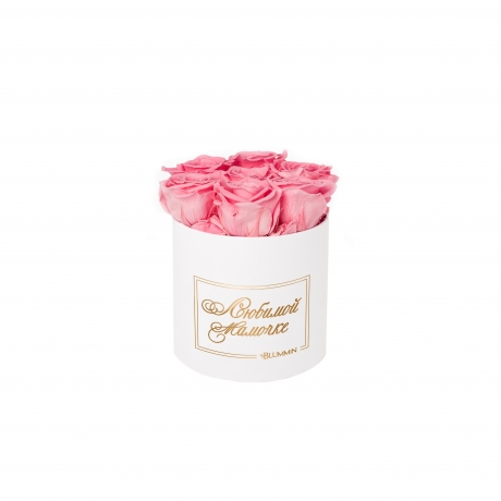 -15% ЛЮБИМОЙ МАМОЧКЕ - SMALL WHITE BOX WITH BABY PINK ROSES