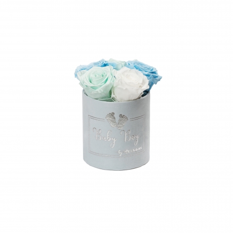 BABY BOY MIDI HELESININE SAMETKARP MIX (BABY BLUE, WHITE, MINT) ROOSIDEGA