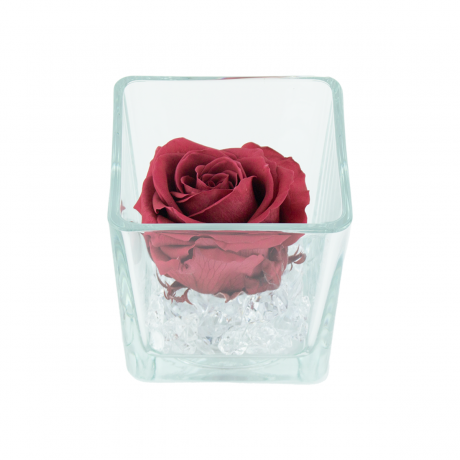-20% KLAASIST VAAS 10x10 cm GRANBERRY KAUASÄILIVA ROOSI JA KRISTALLIDEGA - M 