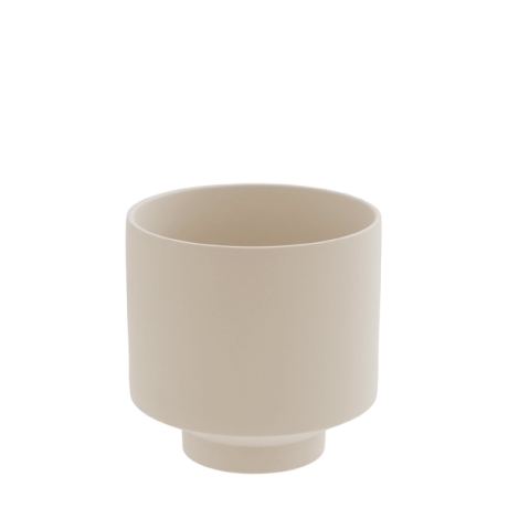 KIABY BEIGE CERAMIC FLOWER POT