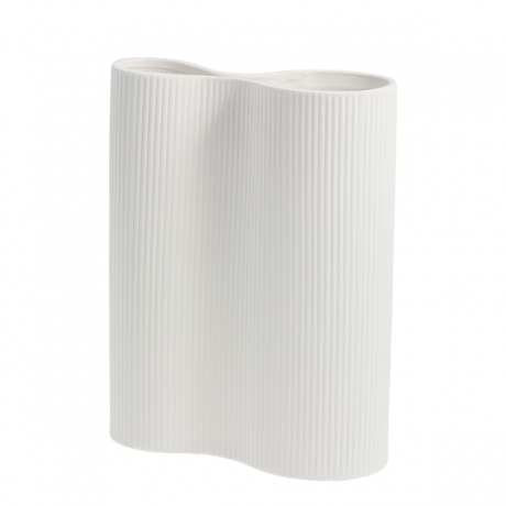 BUNN WHITE CERAMIC HAND MADE VASE