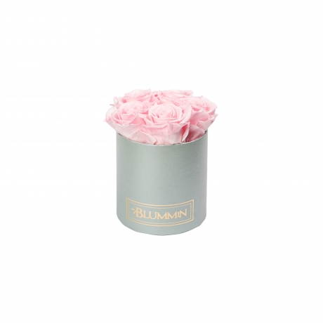 MIDI BLUMMIN - LIGHT GREY BOX WITH BRIDAL PINK ROSES