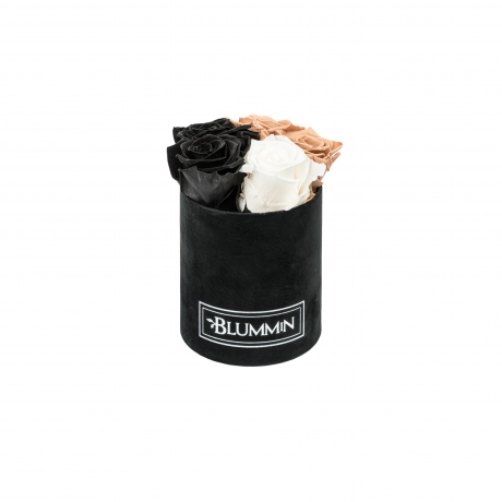 -30% MIDI BLUMMiN - BLACK VELVET BOX WITH MIX ROSES