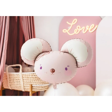 FOIL LIGHT PINK BALLOON MOUSE,96X64 CM(БЕЗ ГЕЛИЯ)