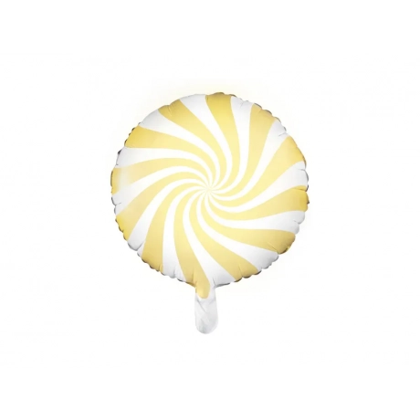 FOIL BALLOON CANDY, 35CM, LIGHT YELLOW (БЕЗ ГЕЛИЯ)