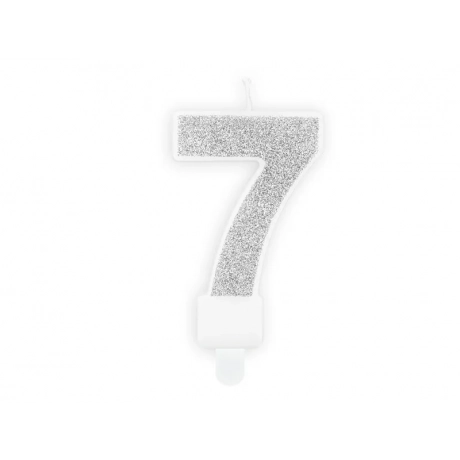 NR. 7 SILVER GLITTER BIRTHDAY CANDLE