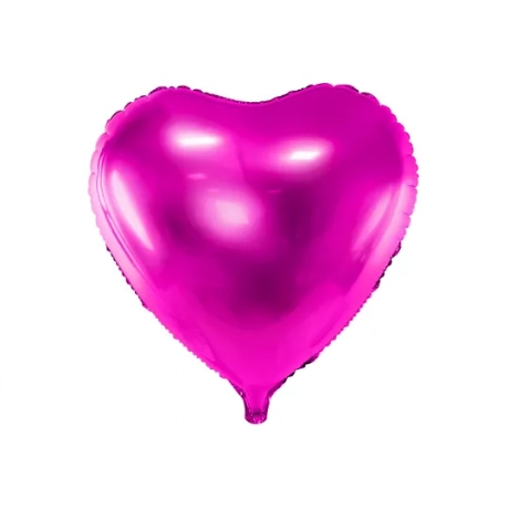 FOIL BALLOON HEART, 45CM, FUCHIA PINK (БЕЗ ГЕЛИЯ)